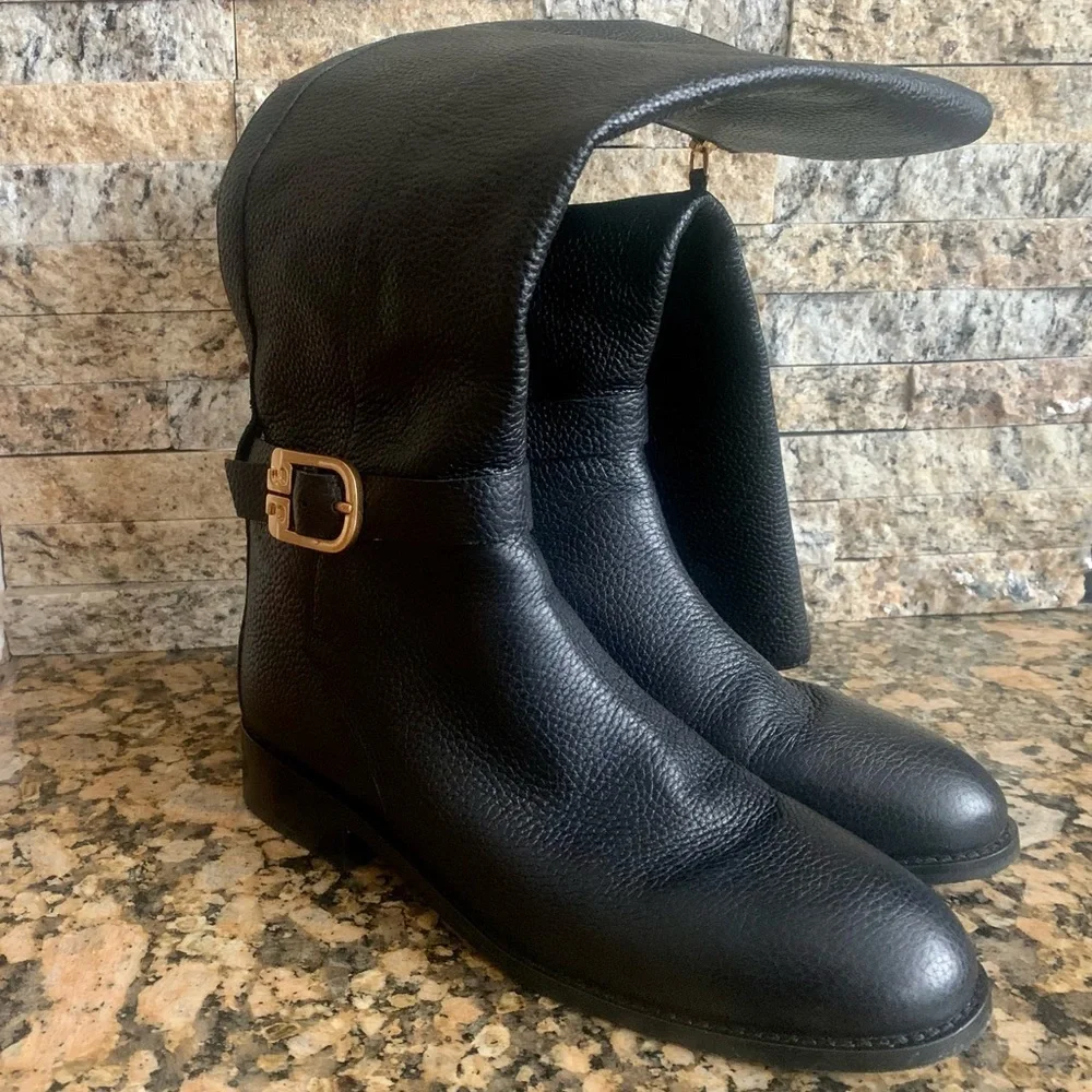 Tory Burch Black Riding Boots